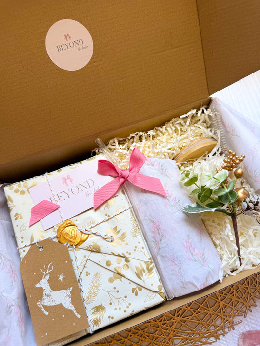 ✨ Christmas Special – Jewellery Box & Floral Glass Tumbler Gift Set