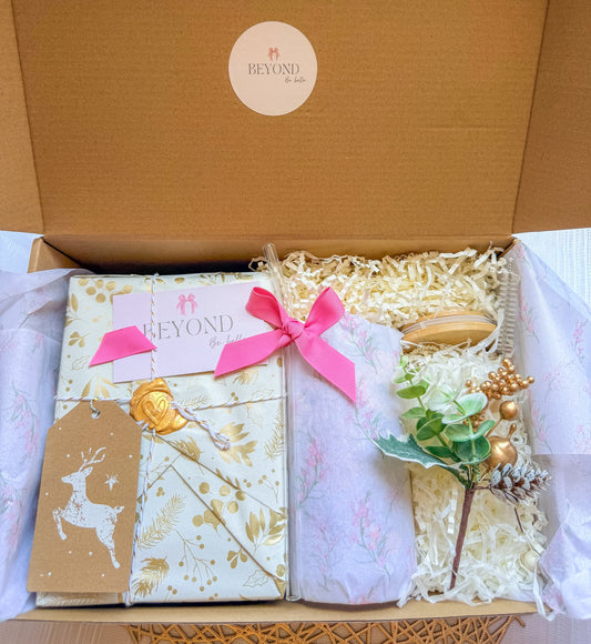 ✨ Christmas Special – Jewellery Box & Floral Glass Tumbler Gift Set